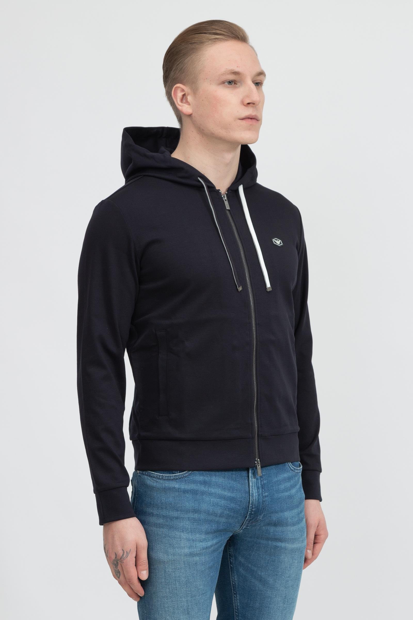 Emporio Armani Erkek Fermuarlı Sweatshirt