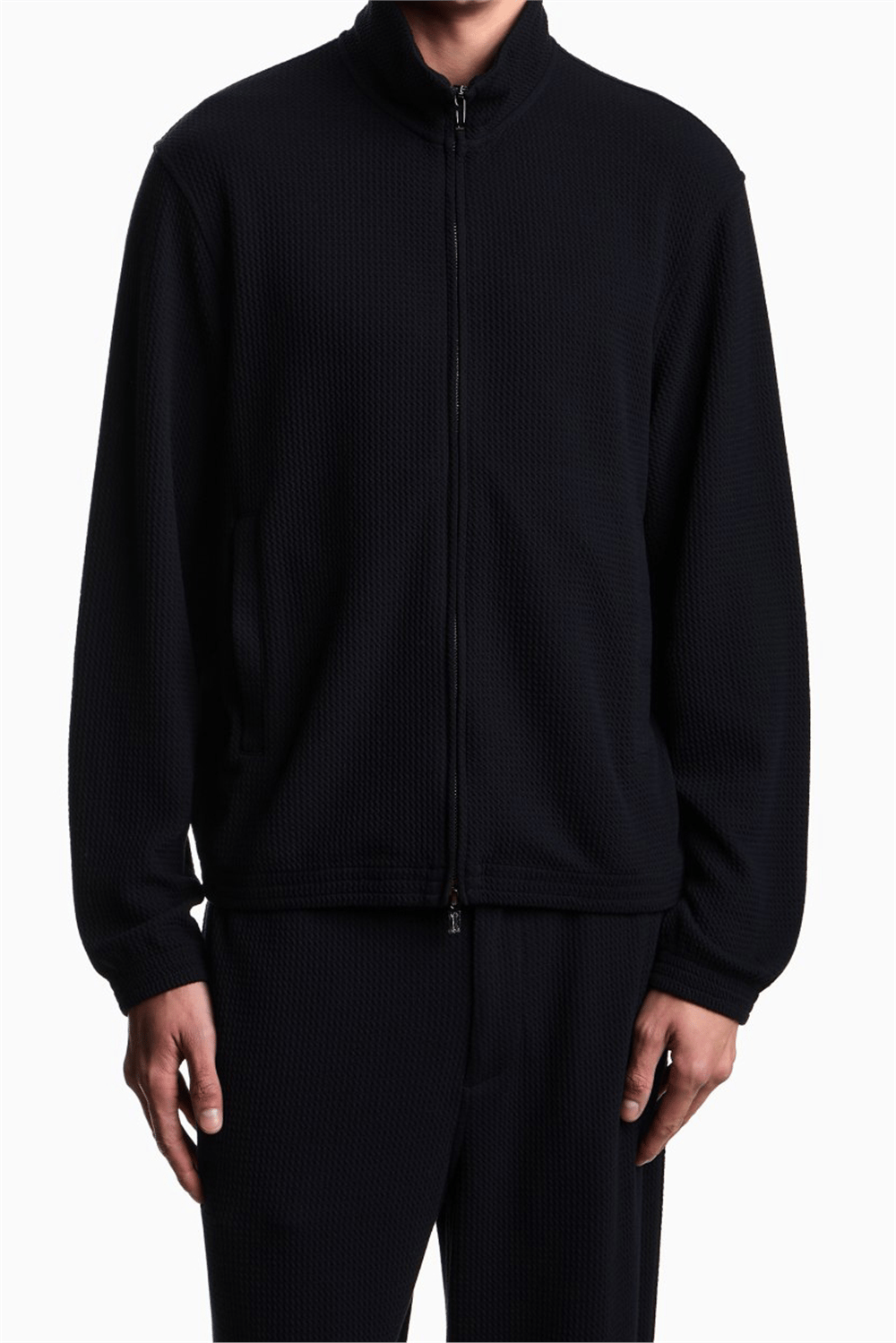 Emporio Armani Erkek Fermuarlı Sweatshirt Lacivert