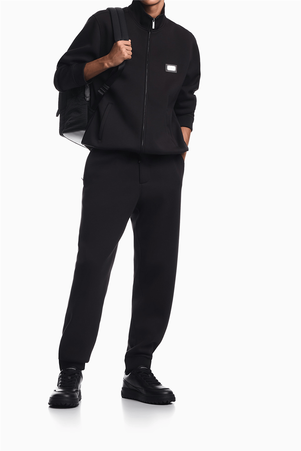 Emporio Armani Erkek Fermuarlı Sweatshirt Siyah