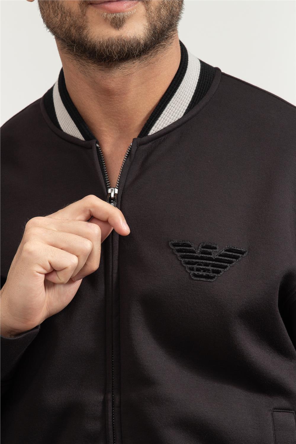 Emporio Armani Erkek Fermuarlı Sweatshirt