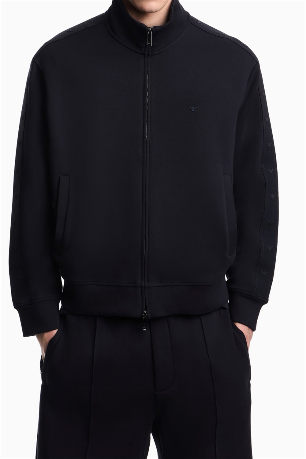 Emporio Armani Erkek Fermuarlı Sweatshirt Lacivert