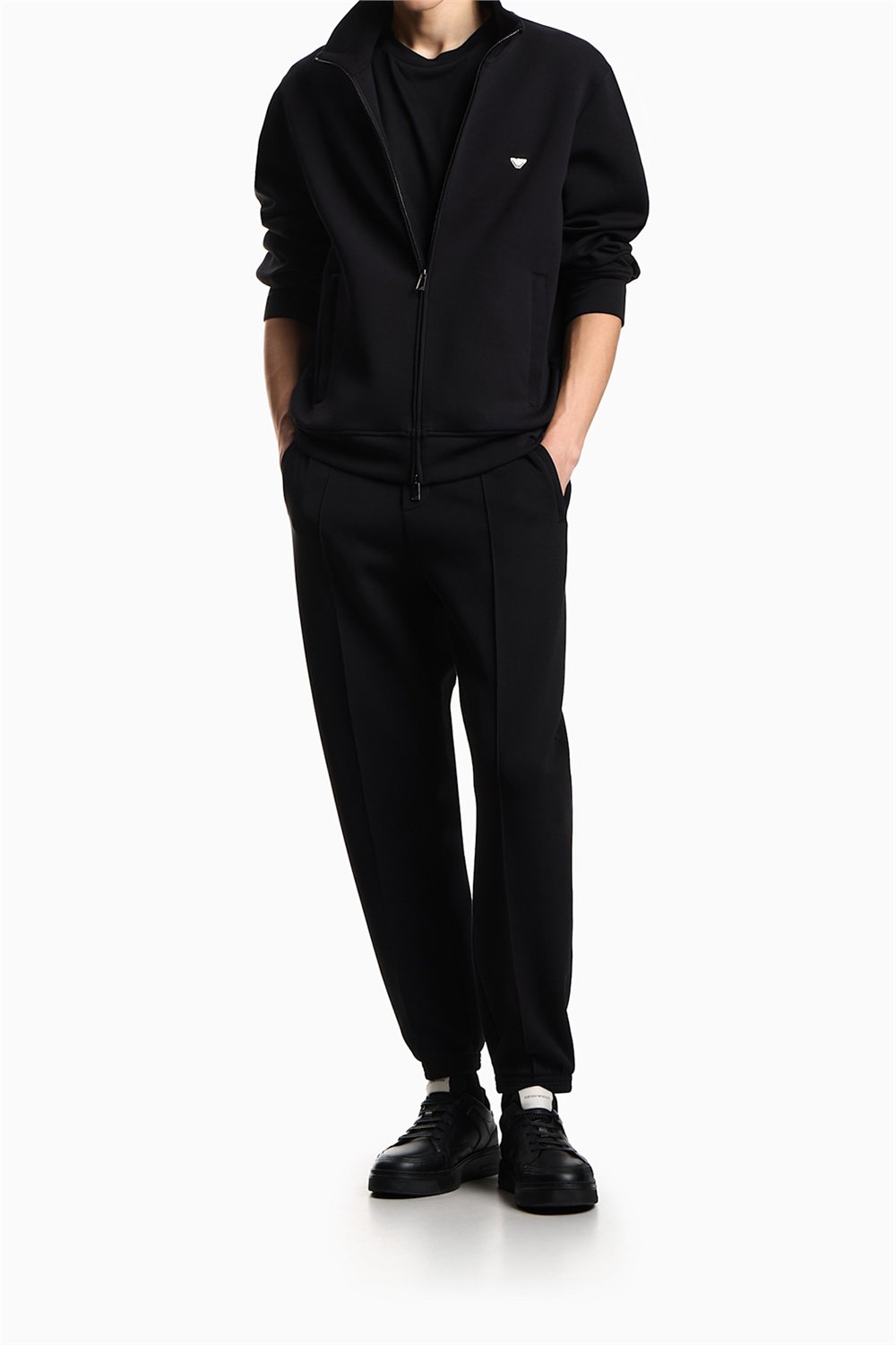 Emporio Armani Erkek Fermuarlı Sweatshirt Siyah