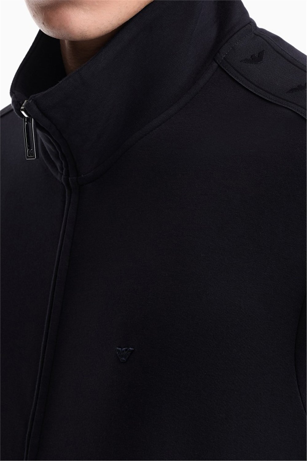 Emporio Armani Erkek Fermuarlı Sweatshirt Lacivert