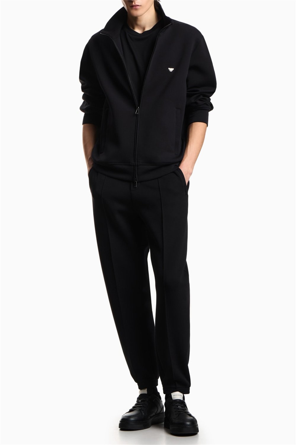 Emporio Armani Erkek Fermuarlı Sweatshirt Siyah