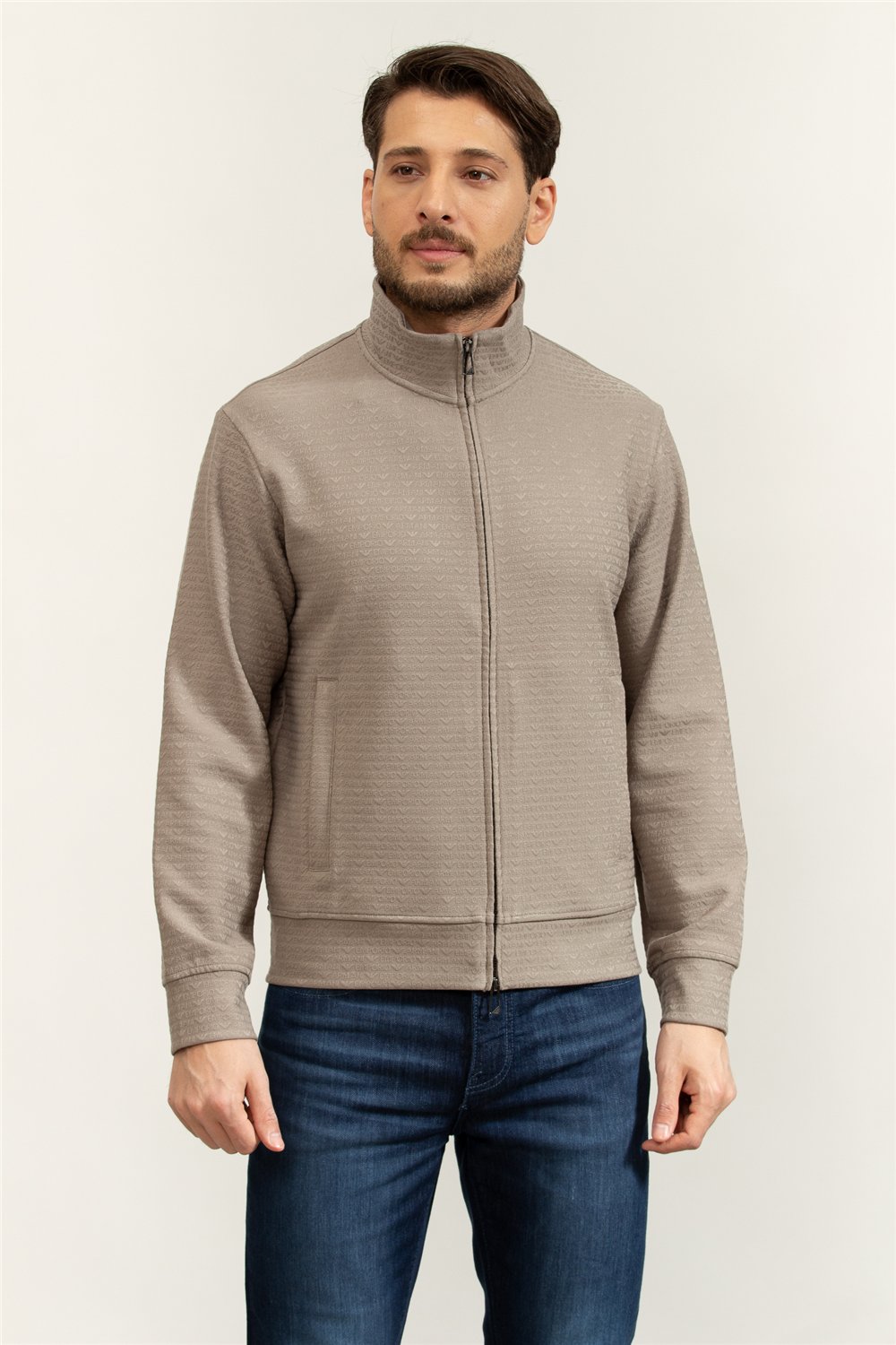 Emporio Armani Erkek Fermuarlı Sweatshirt