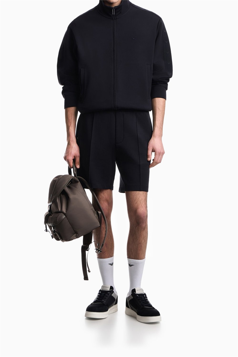 Emporio Armani Erkek Fermuarlı Sweatshirt Lacivert