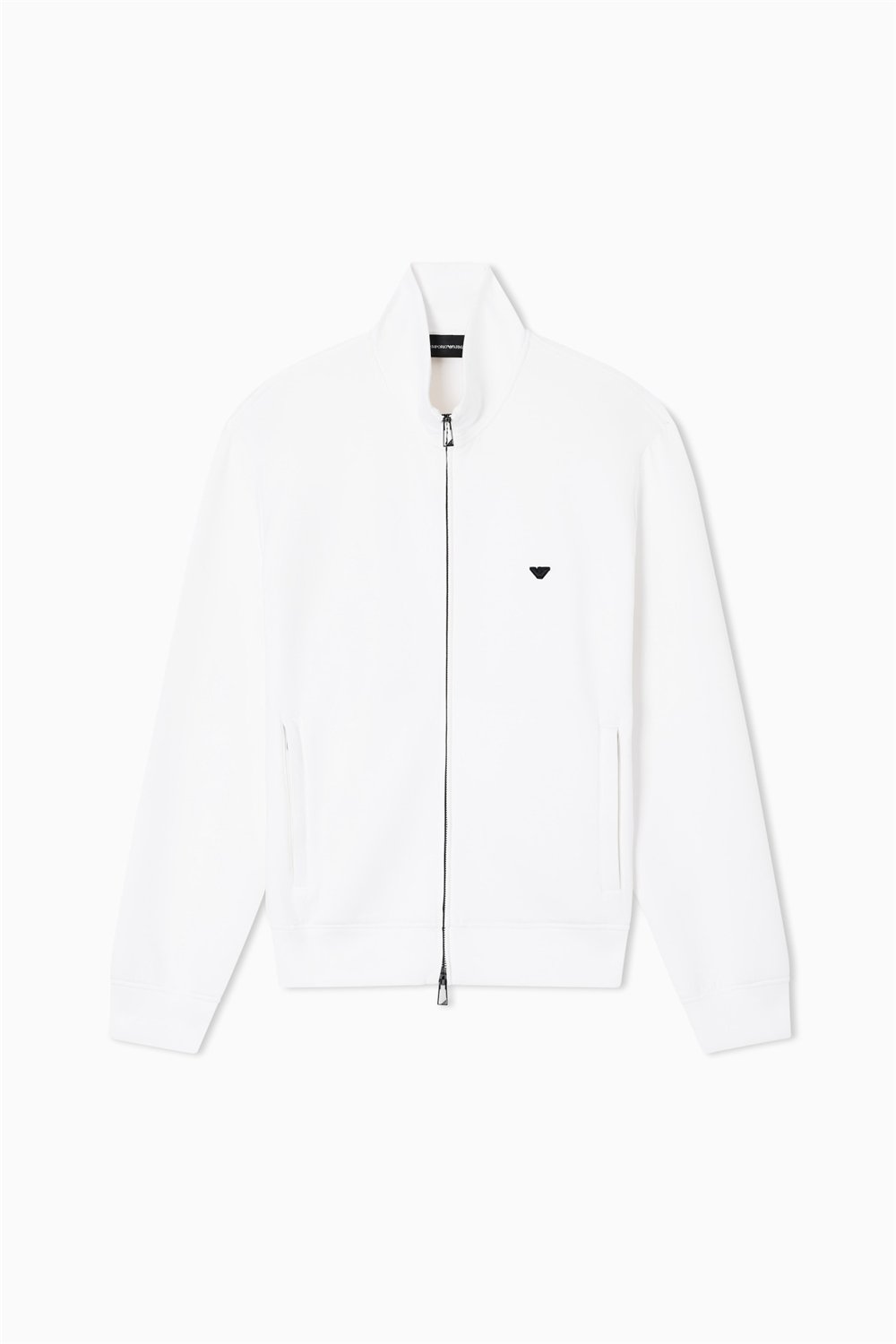Emporio Armani Erkek Fermuarlı Sweatshirt Beyaz