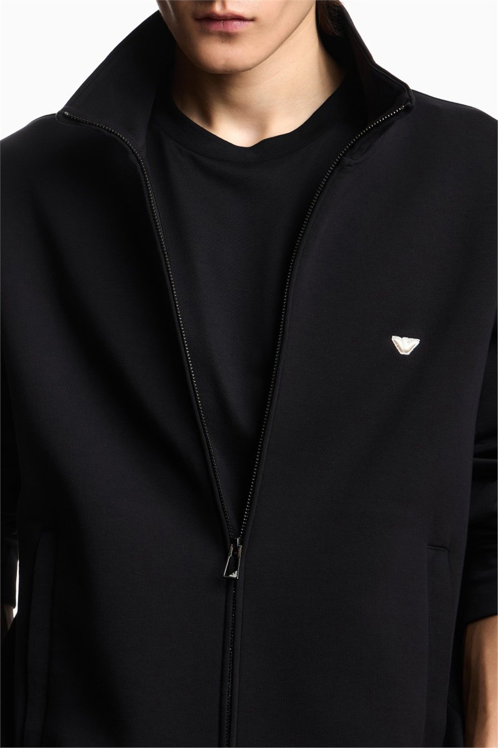 Emporio Armani Erkek Fermuarlı Sweatshirt Siyah