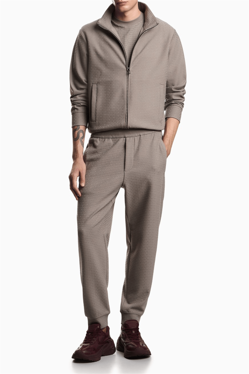 Emporio Armani Erkek Fermuarlı Sweatshirt Çok Renkli