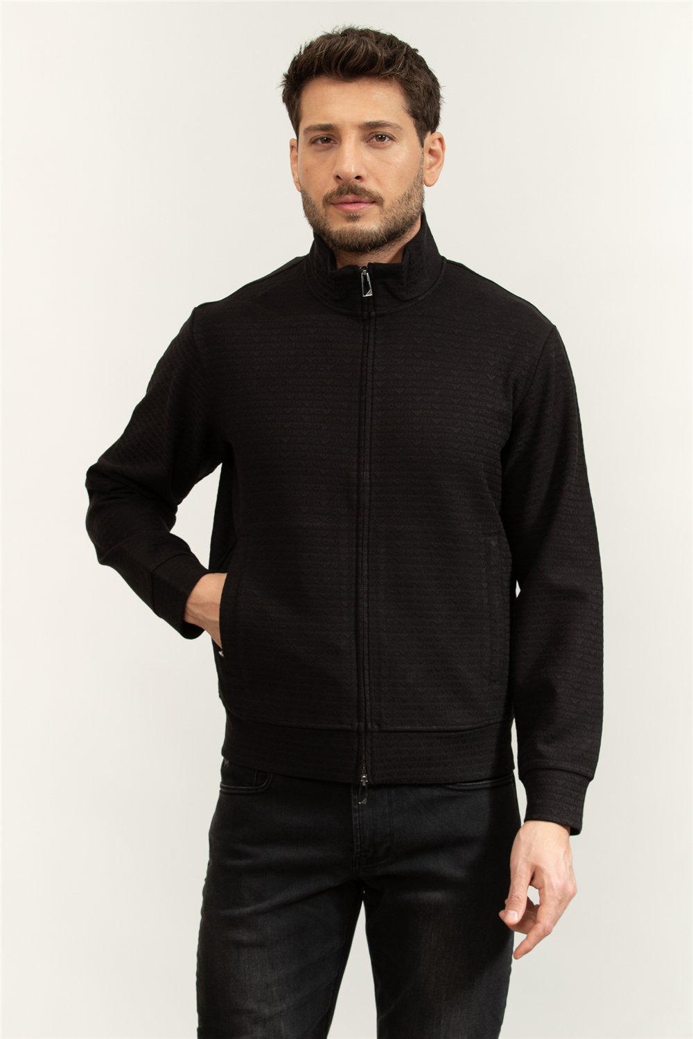 Emporio Armani Erkek Fermuarlı Sweatshirt