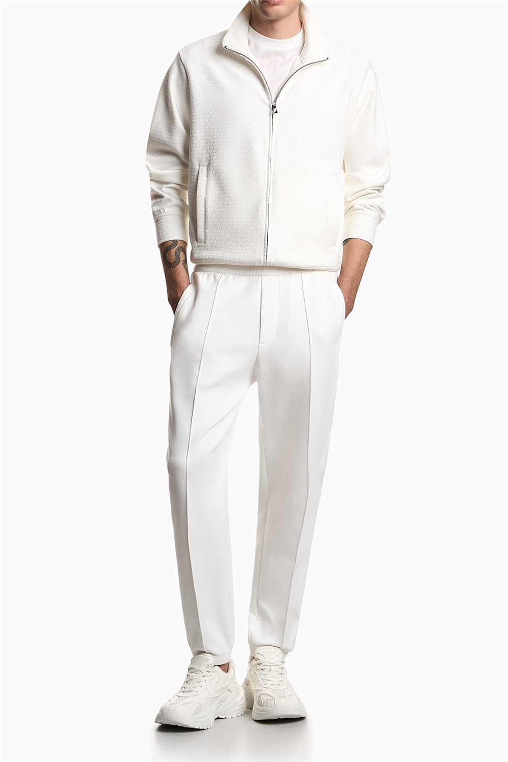 Emporio Armani Erkek Fermuarlı Sweatshirt Çok Renkli