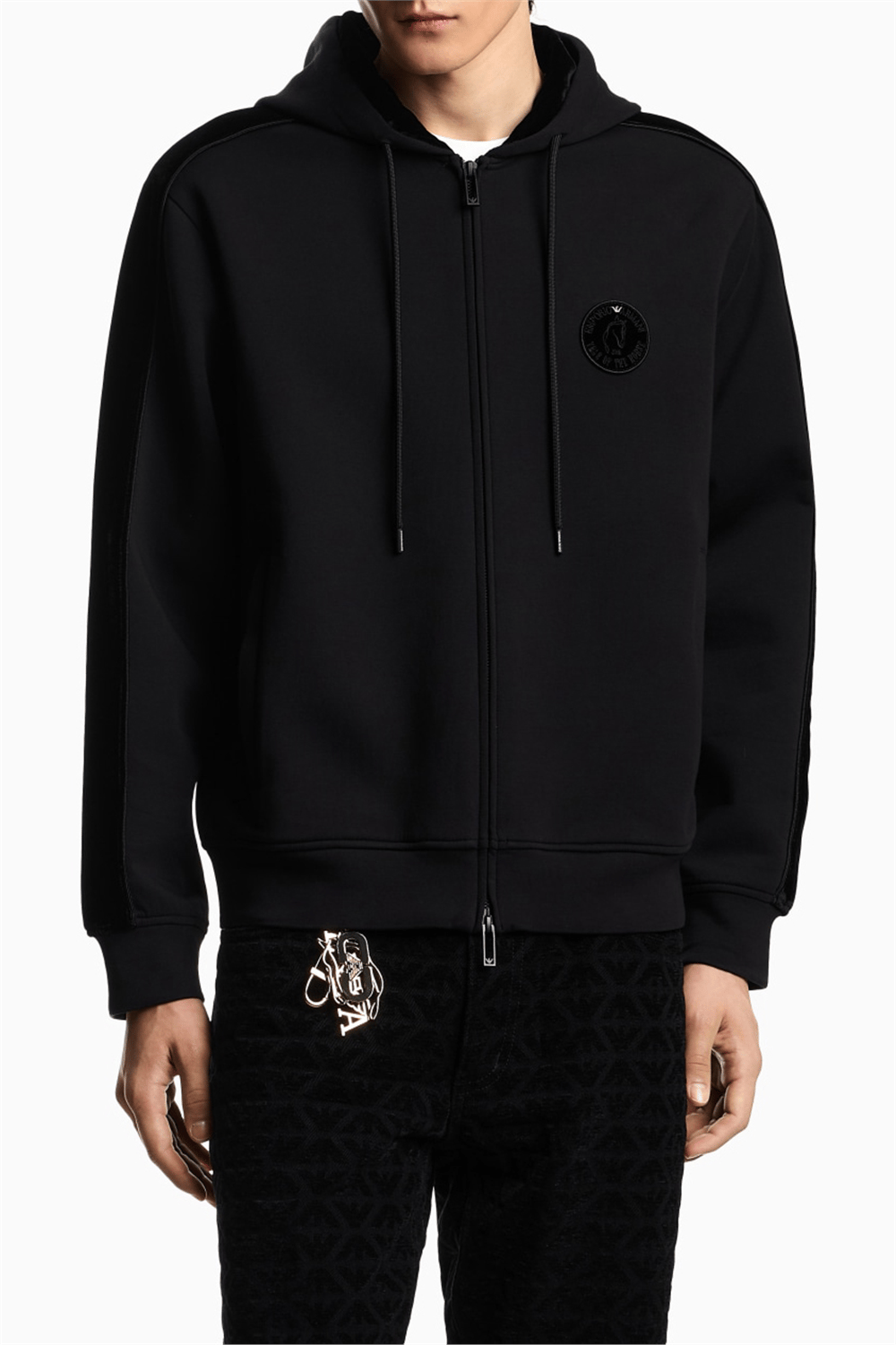 Emporio Armani Erkek Kapüşonlu Sweatshirt Siyah
