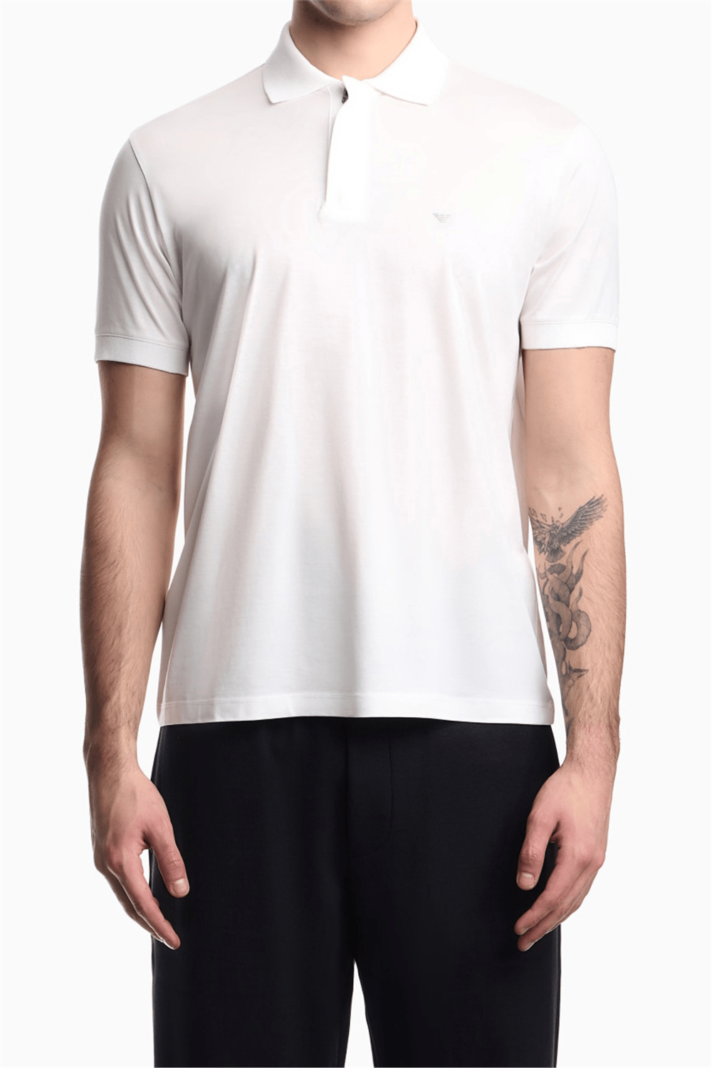 Emporio Armani Erkek Polo Yaka T-Shirt Beyaz
