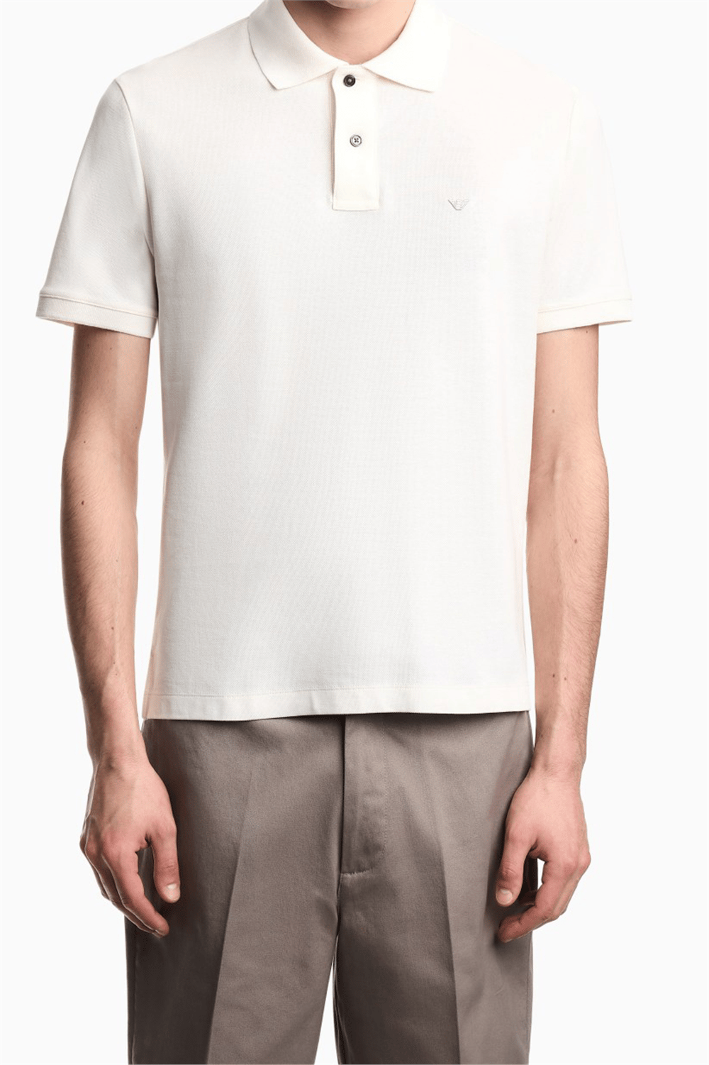 Emporio Armani Erkek Polo Yaka T-Shirt Krem