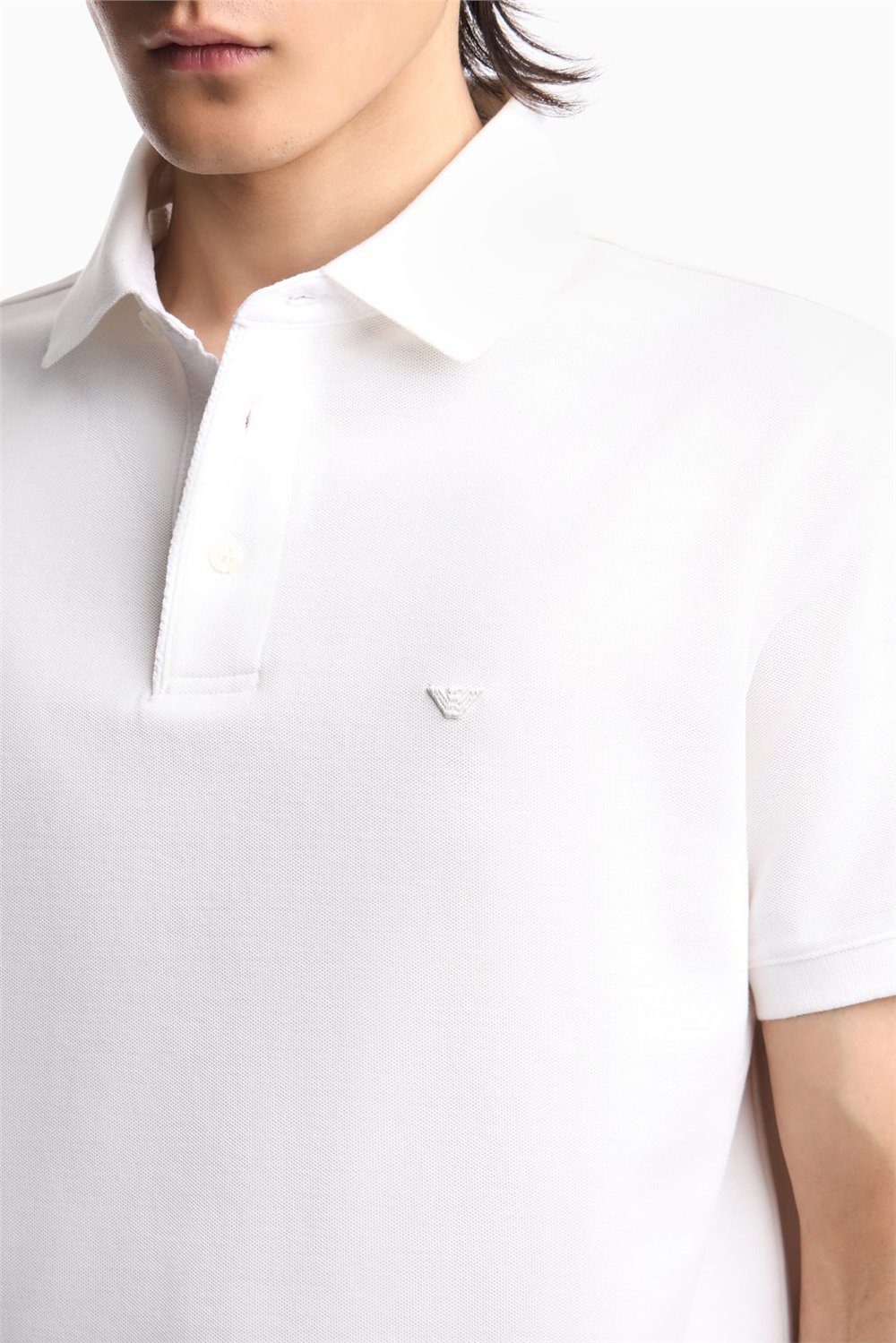 Emporio Armani Erkek Polo Yaka T-Shirt Beyaz