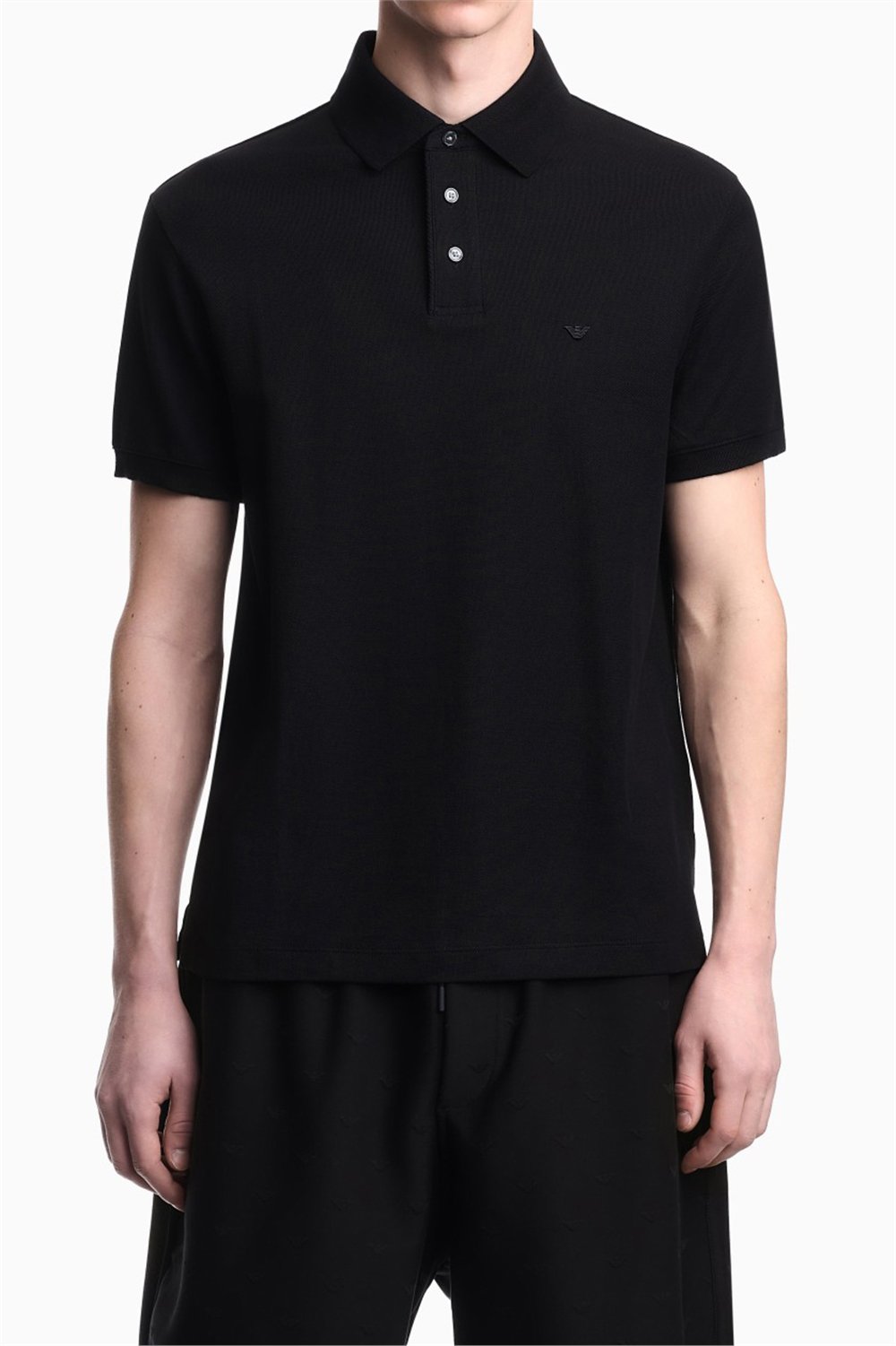 Emporio Armani Erkek Polo Yaka T-Shirt Siyah