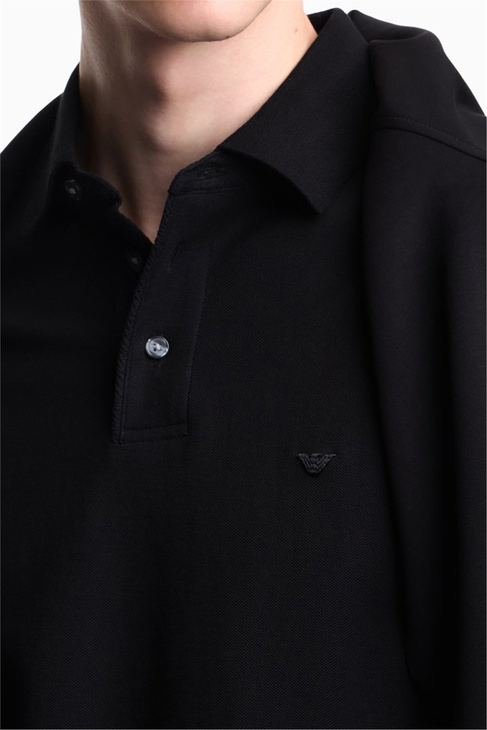 Emporio Armani Erkek Polo Yaka T-Shirt Siyah