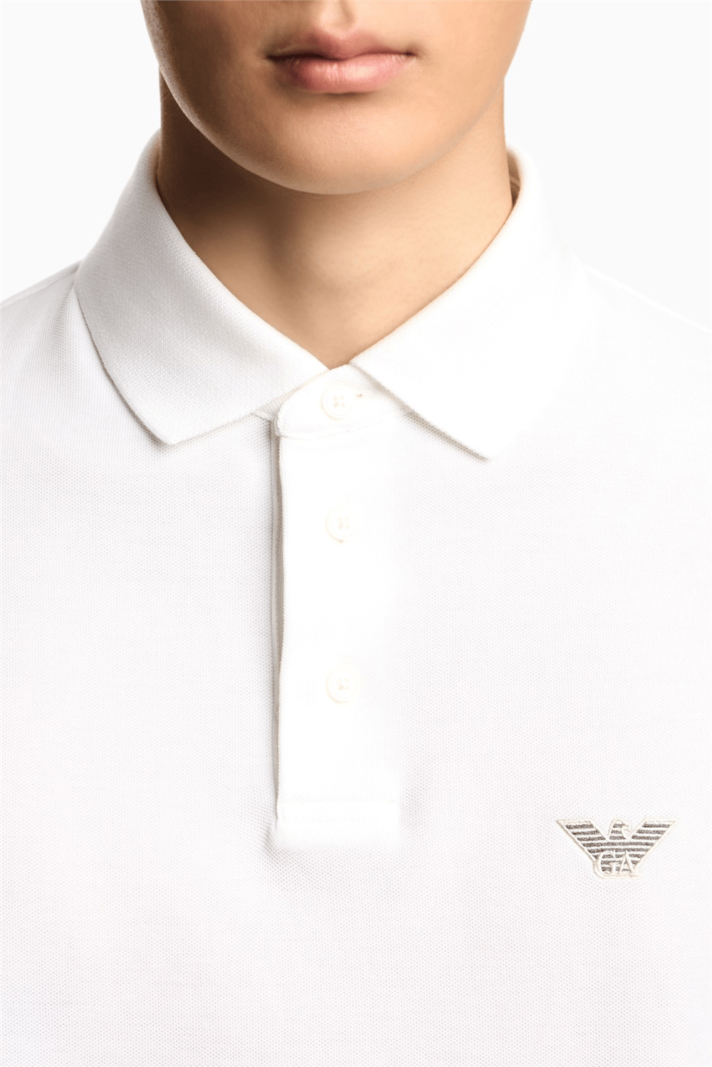Emporio Armani Erkek Polo Yaka T-Shirt Beyaz