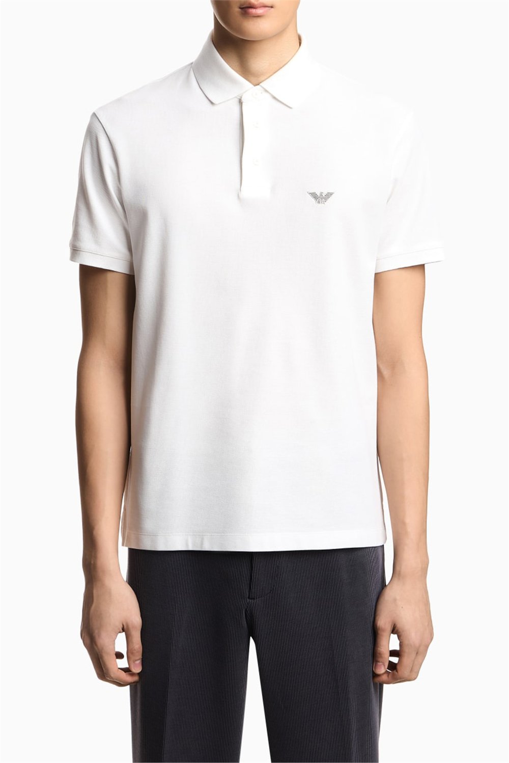 Emporio Armani Erkek Polo Yaka T-Shirt Beyaz