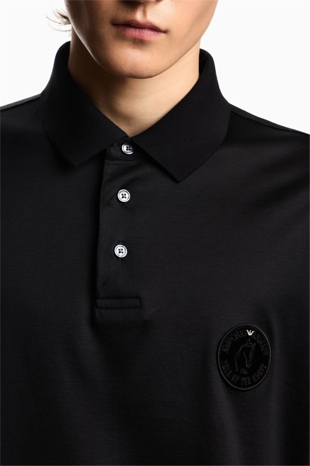 Emporio Armani Erkek Polo Yaka T-Shirt Siyah