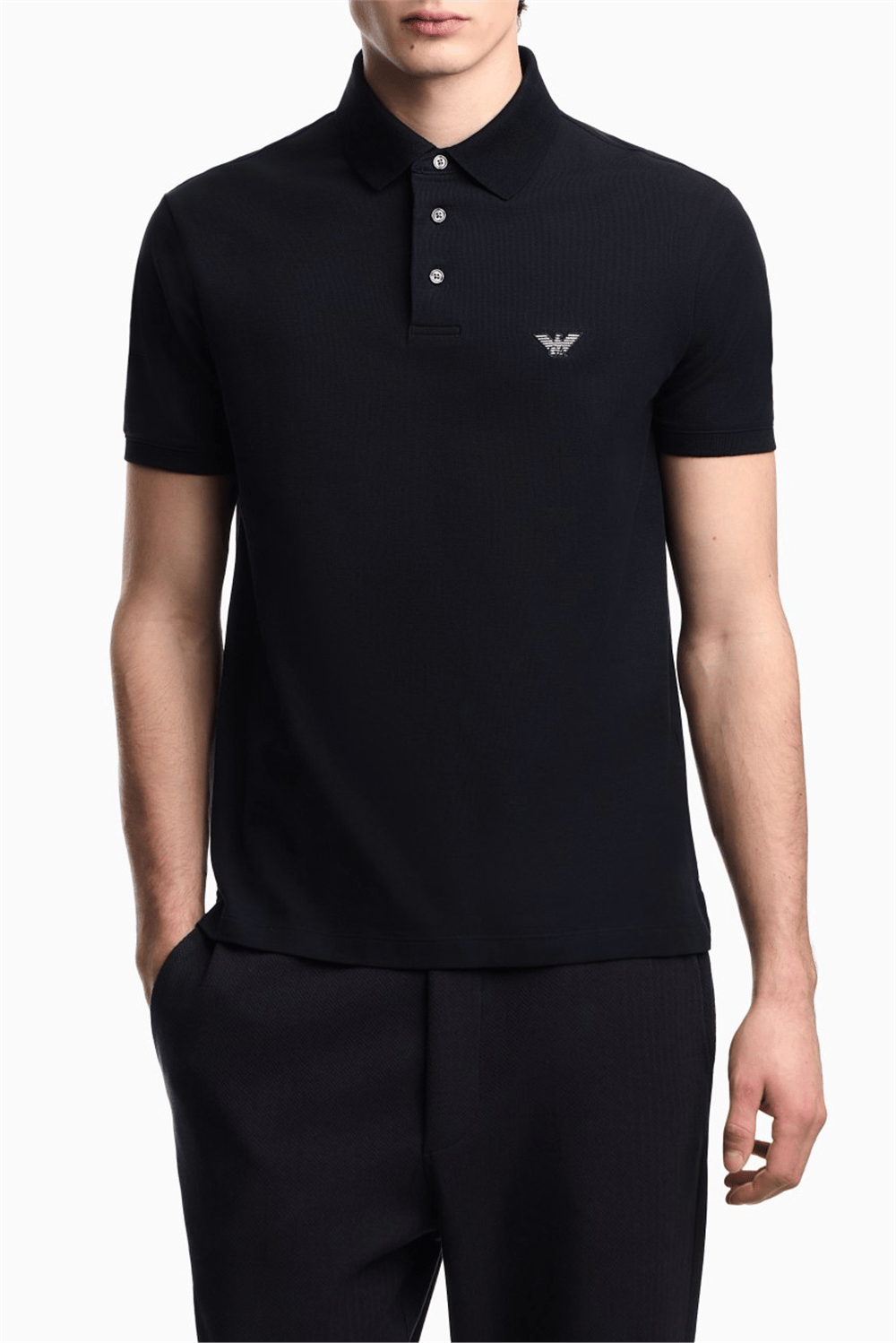 Emporio Armani Erkek Polo Yaka T-Shirt Lacivert