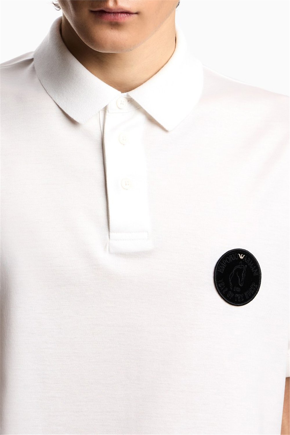 Emporio Armani Erkek Polo Yaka T-Shirt Beyaz