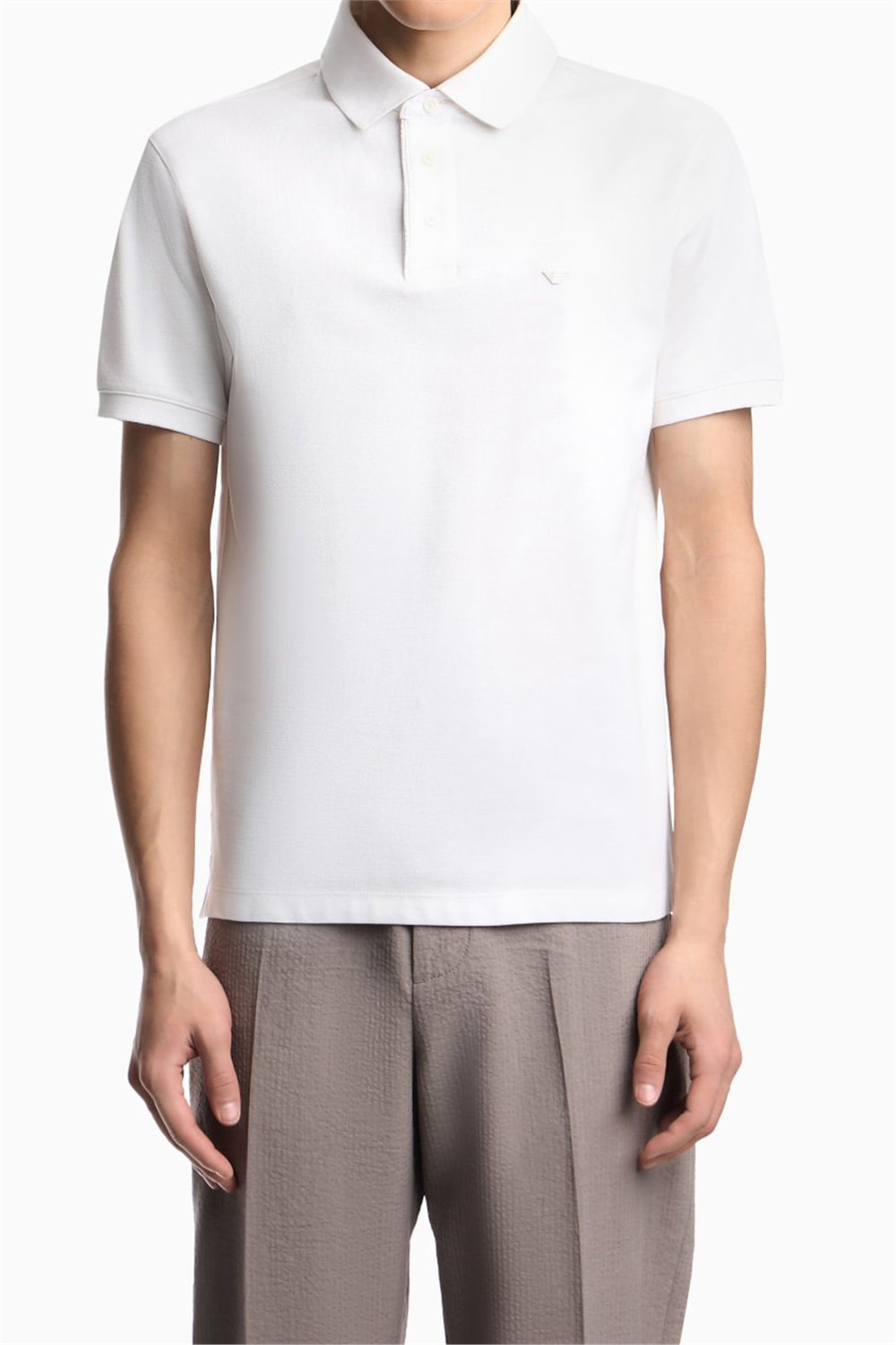 Emporio Armani Erkek Polo Yaka T-Shirt Beyaz