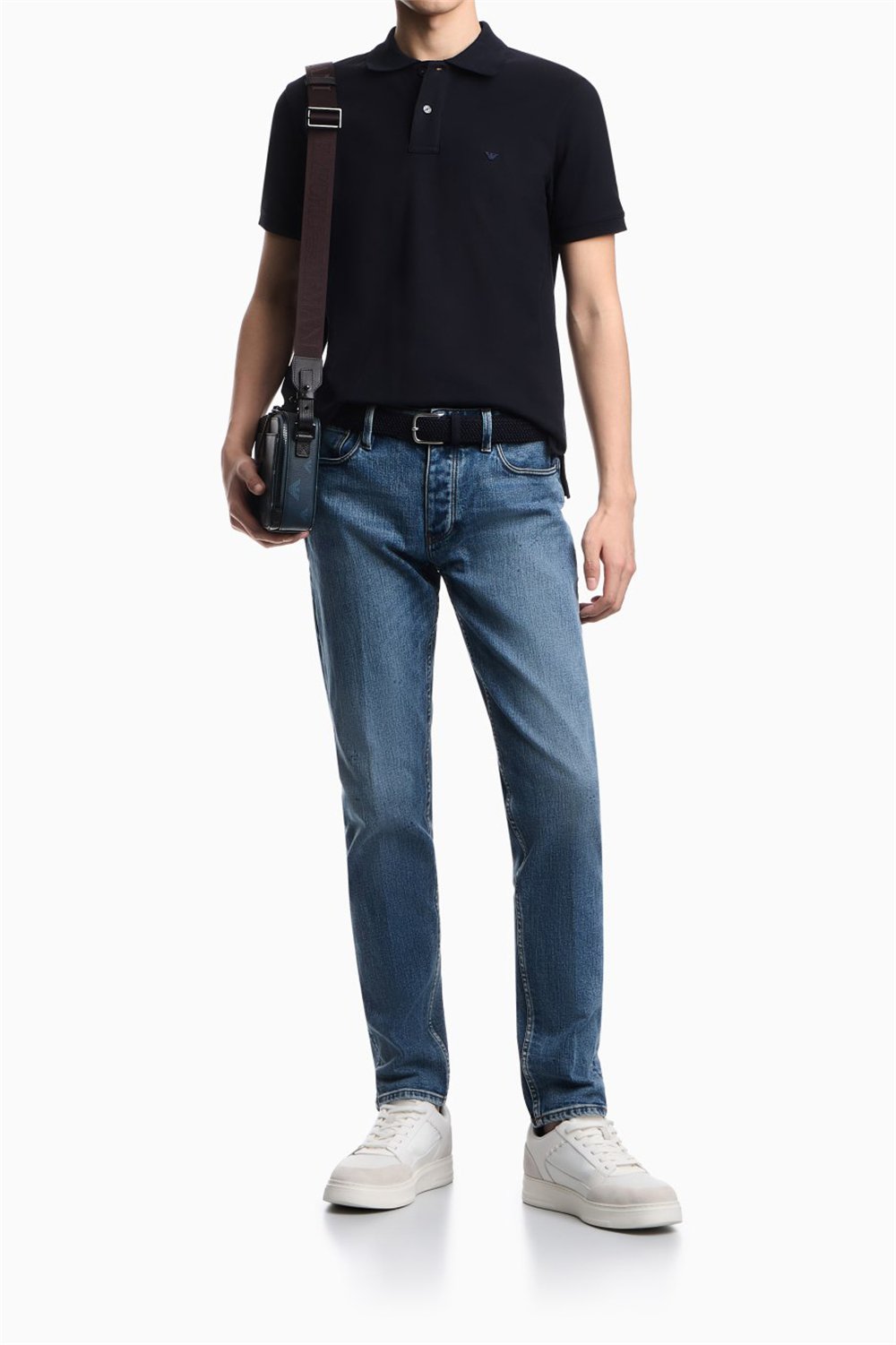 Emporio Armani Erkek Polo Yaka T-Shirt Lacivert