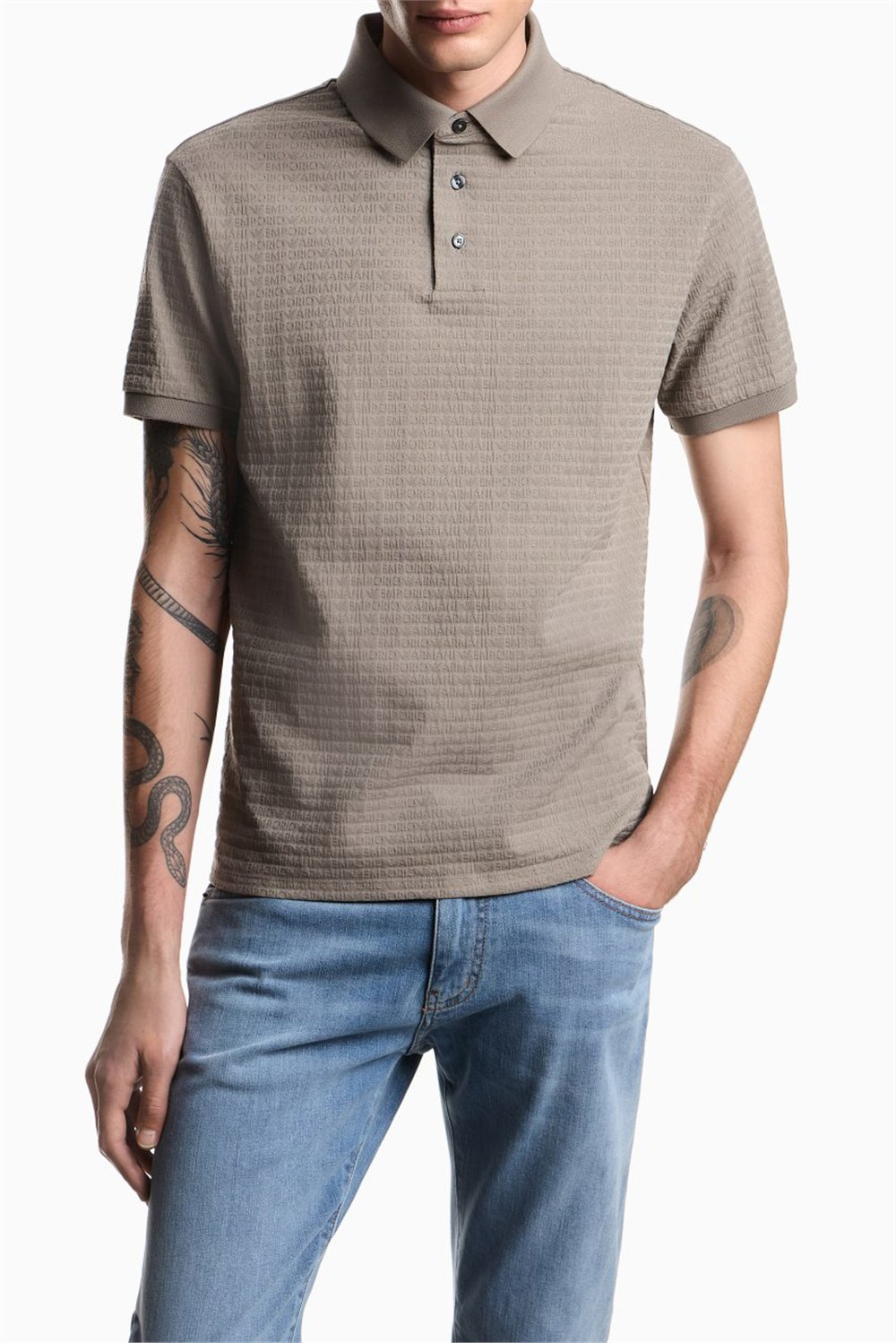 Emporio Armani Erkek Polo Yaka T-Shirt Çok Renkli