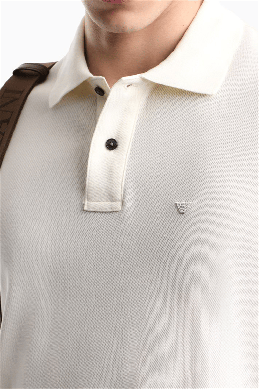 Emporio Armani Erkek Polo Yaka T-Shirt Krem