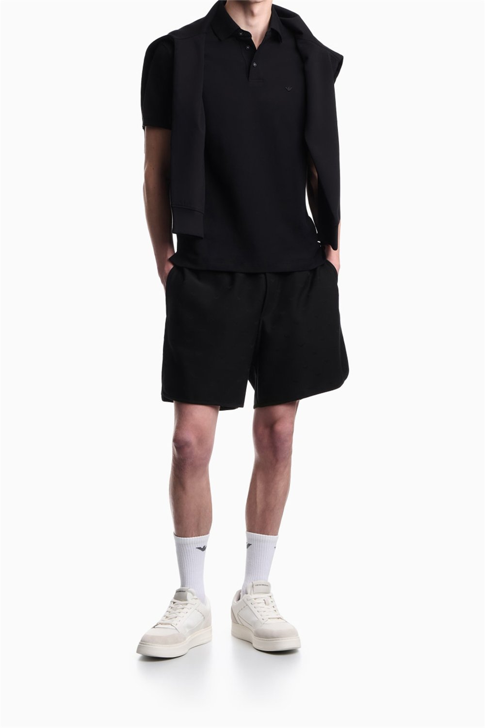 Emporio Armani Erkek Polo Yaka T-Shirt Siyah