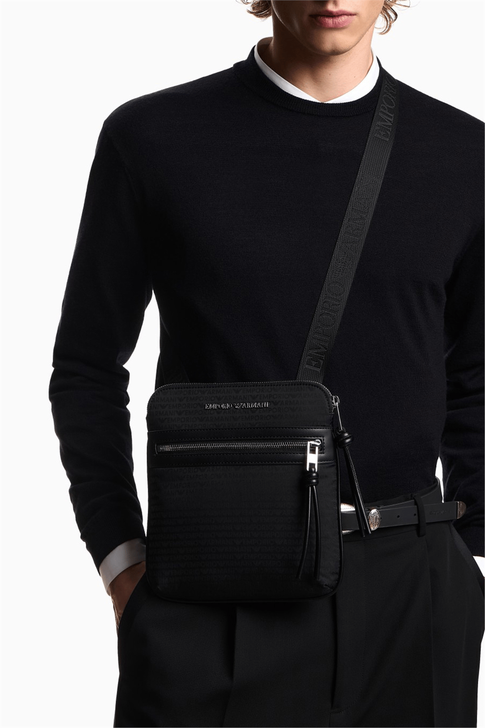 Emporio Armani Erkek Reporter Çanta Siyah