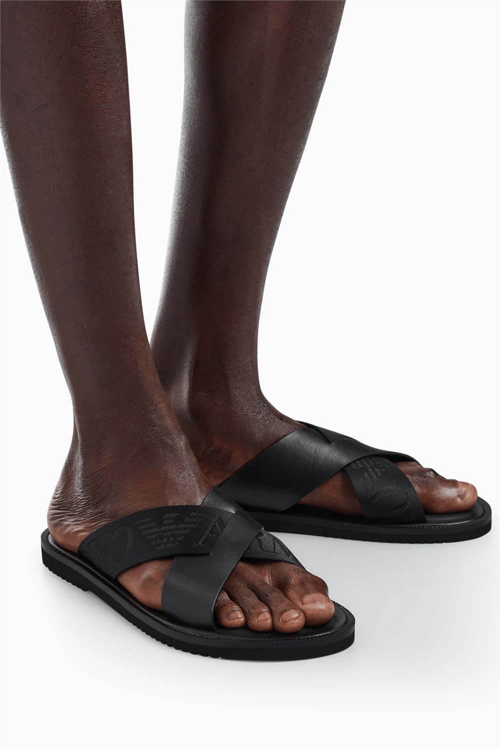 Emporio Armani Erkek Sandalet Siyah