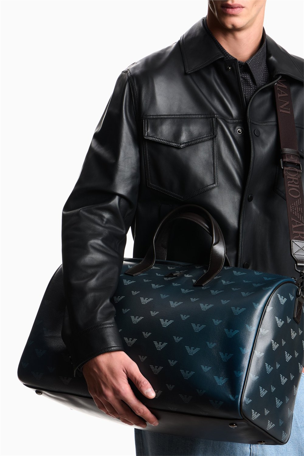 Emporio Armani Erkek Spor Çantası Mavi