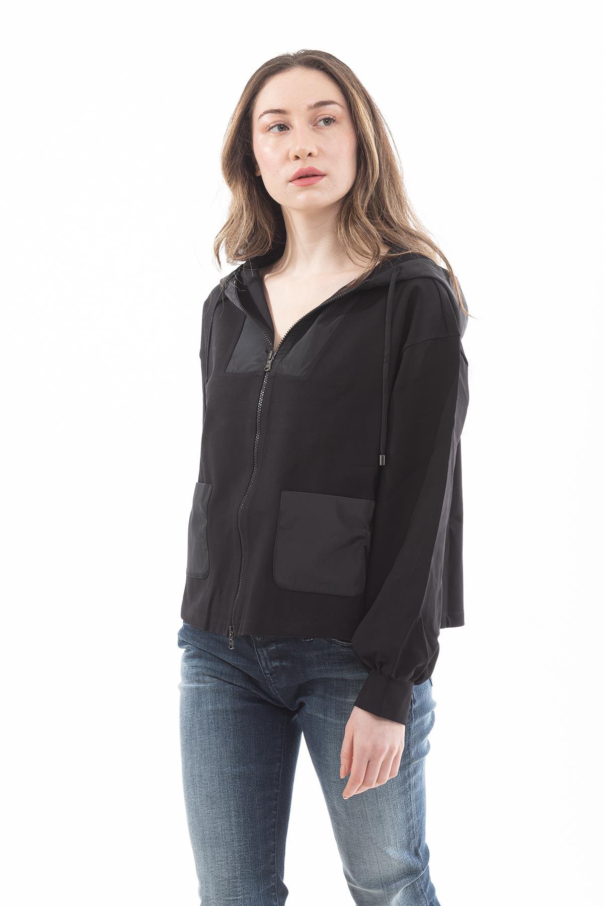 Emporio Armani Fermuar Kapama Kapşünlu Kadın Sweatshirt