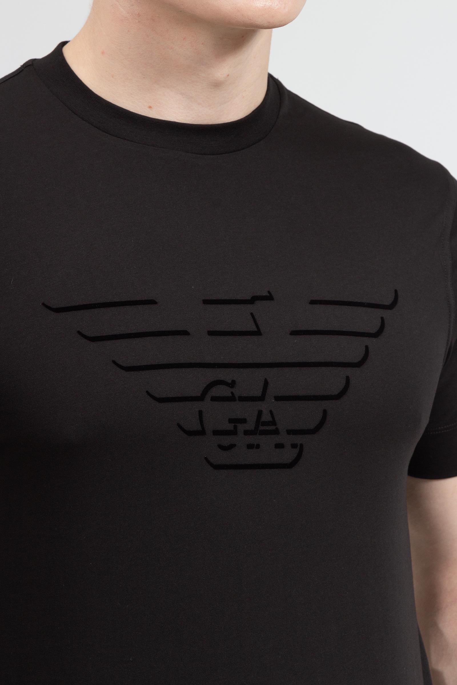 Emporio Armani GA Eagle Logo Pamuklu Kısa Kollu Erkek T-Shirt