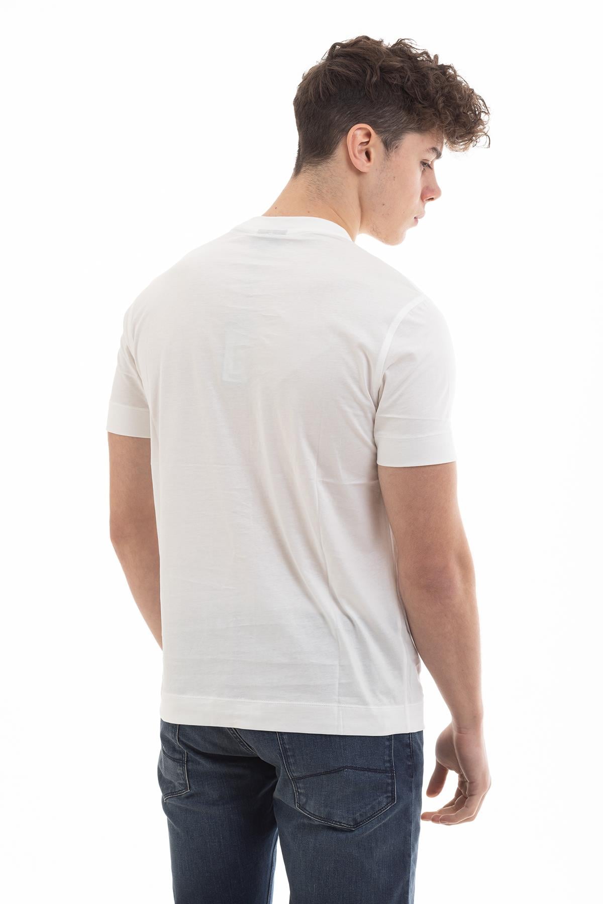 Emporio Armani GA Eagle Logo Pamuklu Kısa Kollu Erkek T-Shirt
