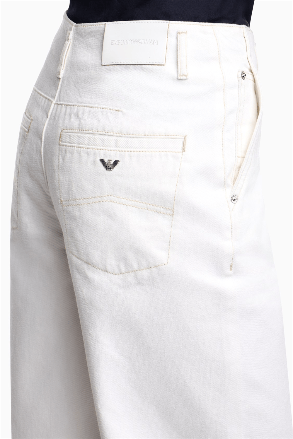 Emporio Armani Kadın 5 Cepli Pantolon Beyaz
