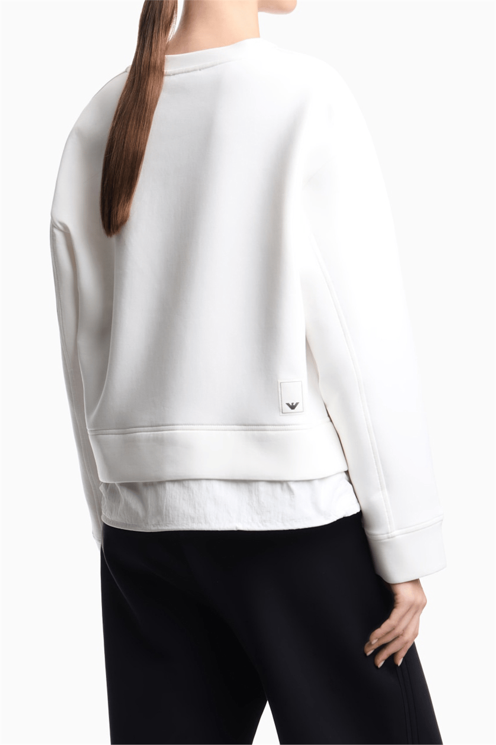 Emporio Armani Kadın Bisiklet Yaka Sweatshirt Beyaz