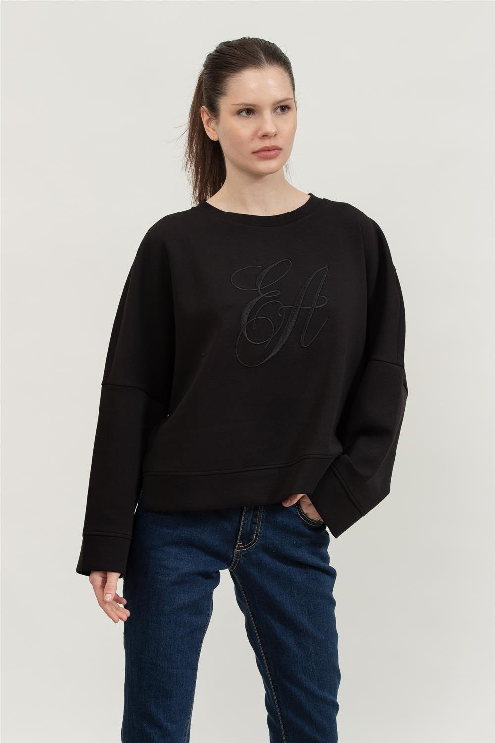 Emporio Armani Kadın Bisiklet Yaka Sweatshirt