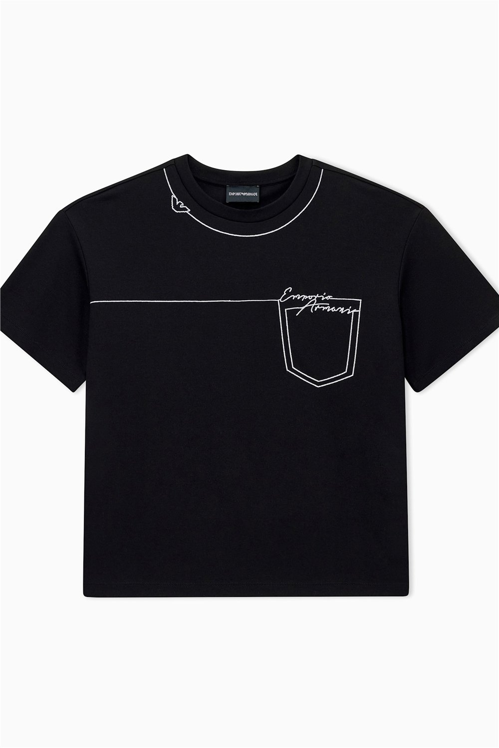 Emporio Armani Kadın Bisiklet Yaka T-Shirt Siyah