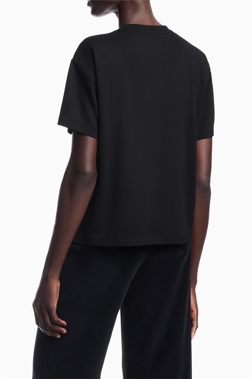 Emporio Armani Kadın Bisiklet Yaka T-Shirt Siyah