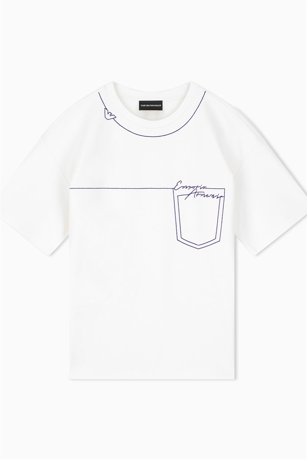 Emporio Armani Kadın Bisiklet Yaka T-Shirt Beyaz