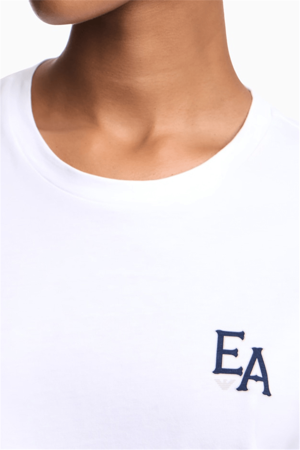 Emporio Armani Kadın Bisiklet Yaka T-Shirt Beyaz