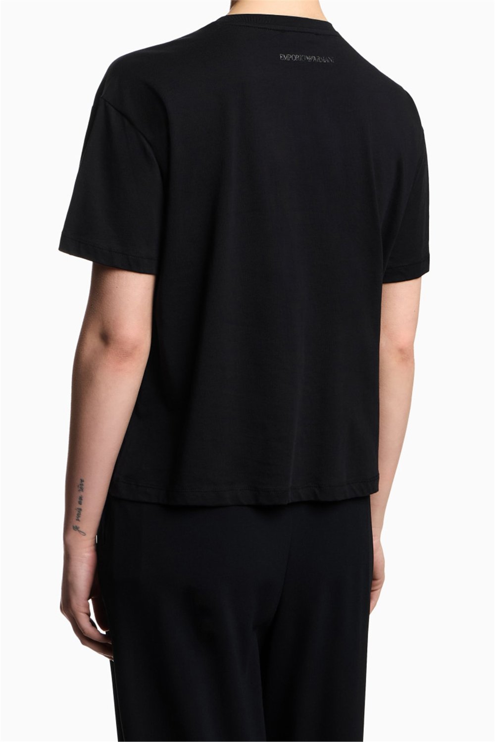 Emporio Armani Kadın Bisiklet Yaka T-Shirt Siyah