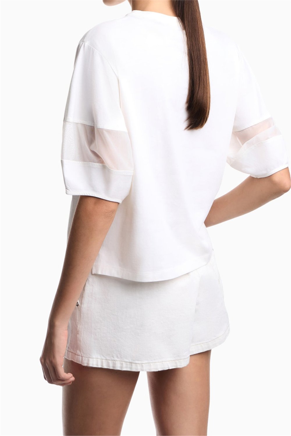 Emporio Armani Kadın Bisiklet Yaka T-Shirt Beyaz