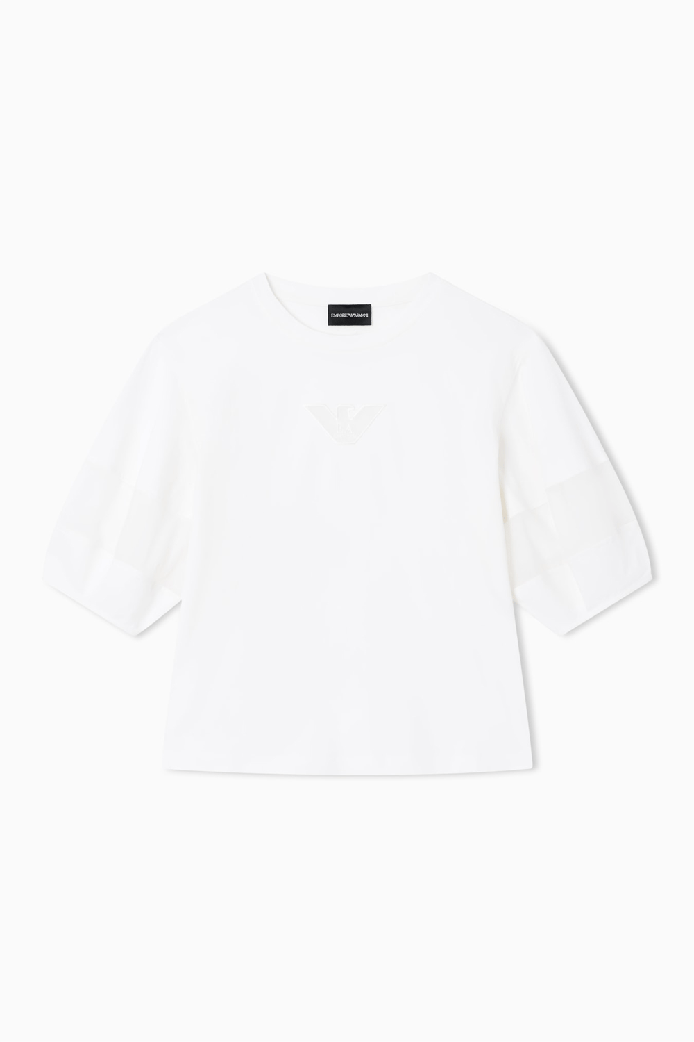 Emporio Armani Kadın Bisiklet Yaka T-Shirt Beyaz