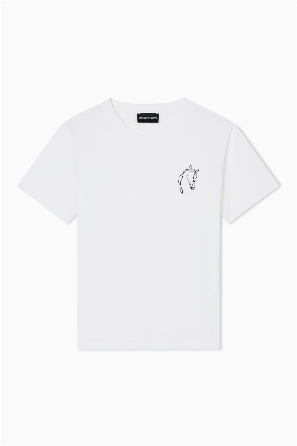 Emporio Armani Kadın Bisiklet Yaka T-Shirt Beyaz