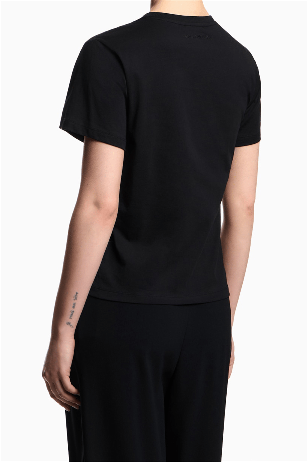 Emporio Armani Kadın Bisiklet Yaka T-Shirt Siyah