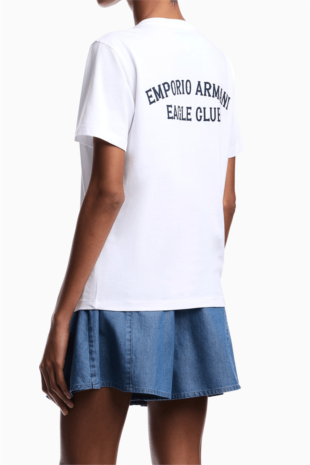 Emporio Armani Kadın Bisiklet Yaka T-Shirt Beyaz